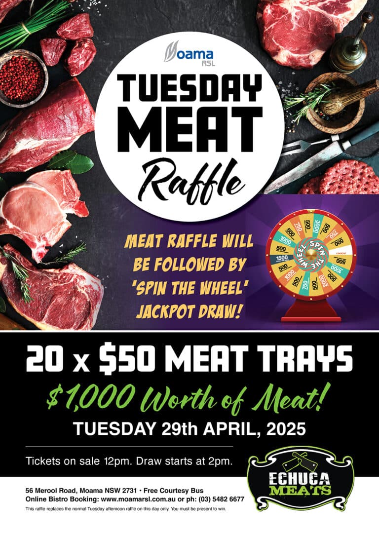 2025 Mega Meat Raffle $1000 Spin the Wheel FB