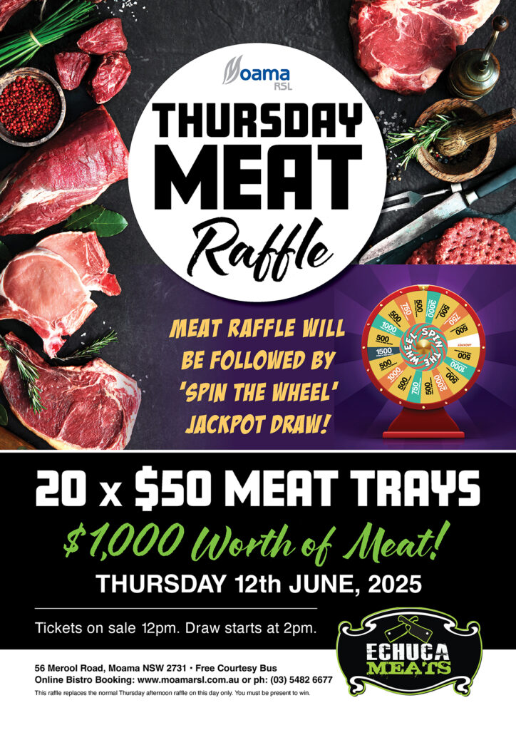 2025 Thursday Meat Raffle Spin the Wheel FB 2025 Thursday Meat Raffle Spin the Wheel FB