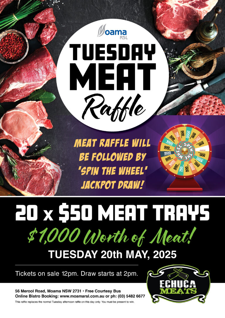 2025 Tuesday Meat Raffle Spin the Wheel FB